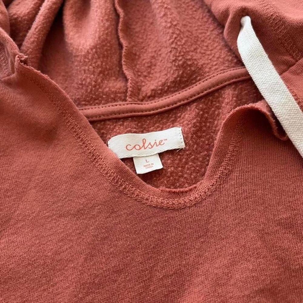 Colsie Women's Orange‎ and Pink Hoodie